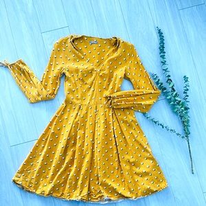 Mustard Polka Dot Dress